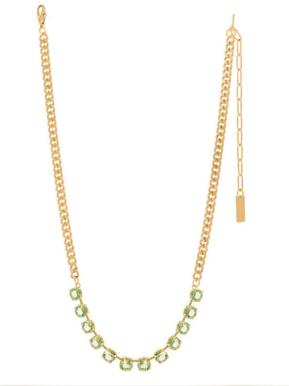 TOVA Mini Oakland Necklace in Peridot Unfoiled